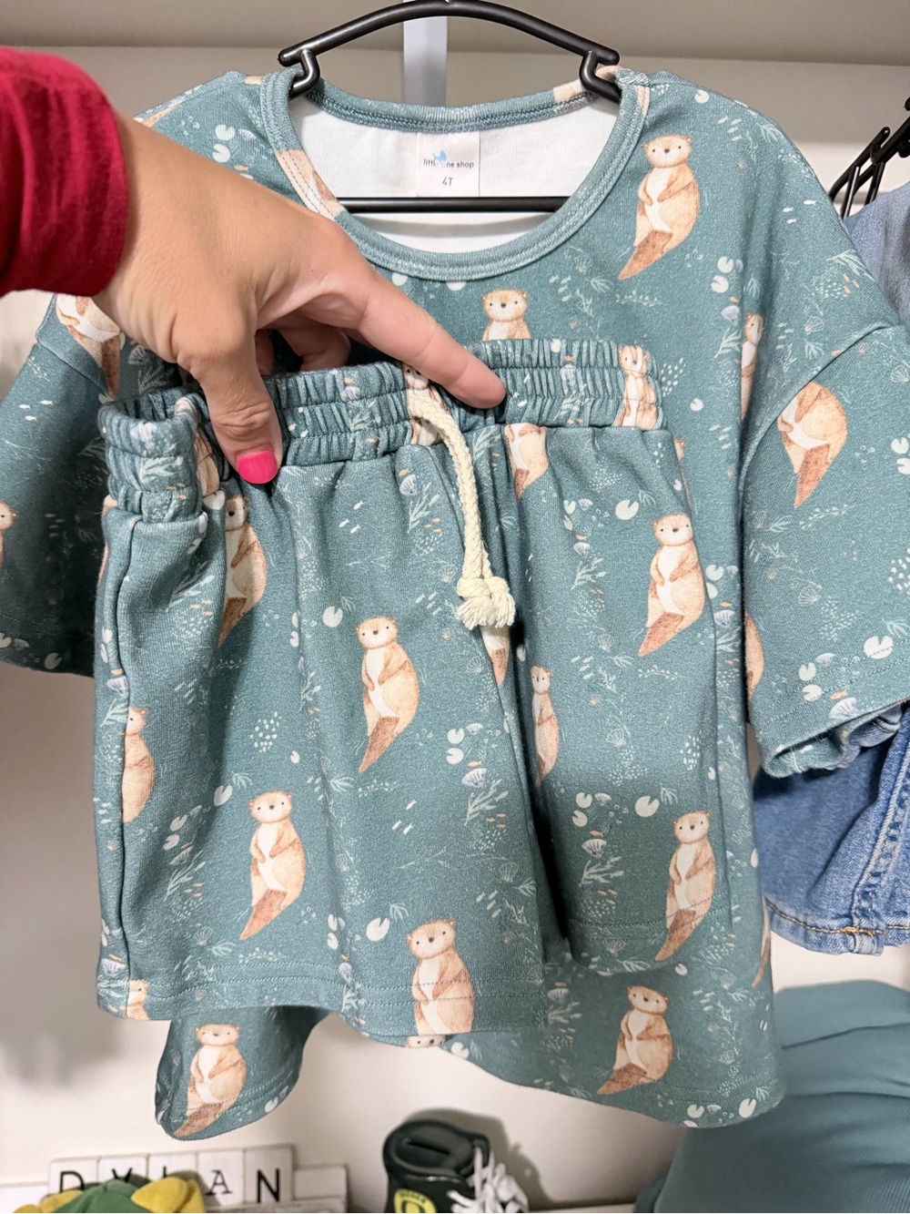 Little One Shop Slouchy Set 4T Blue Otter